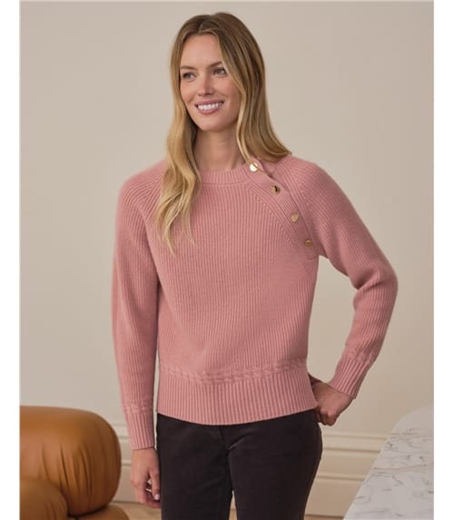 Cashmere Blend Button Sweater