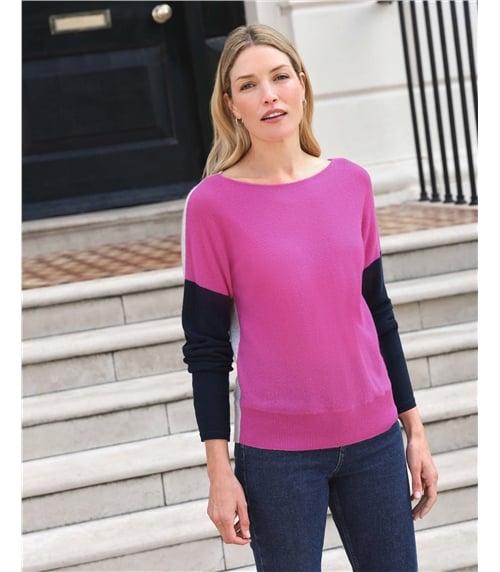 Gassato Cashmere Color Block Sweater