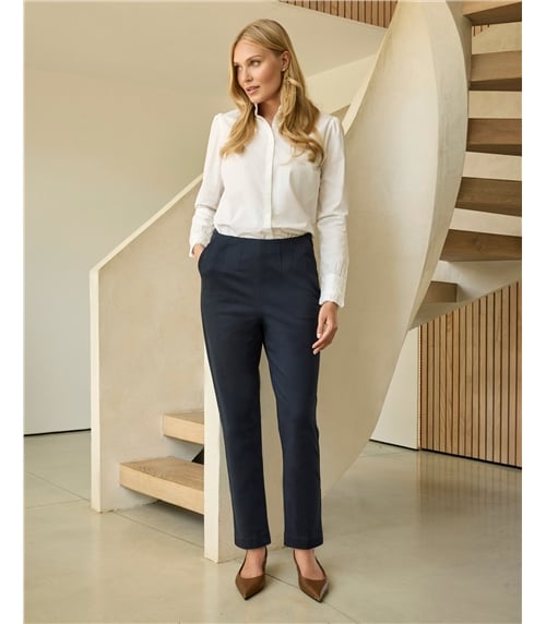 Pintuck Compact Stretch Trouser