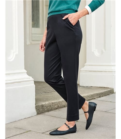 Pintuck Compact Stretch Trouser