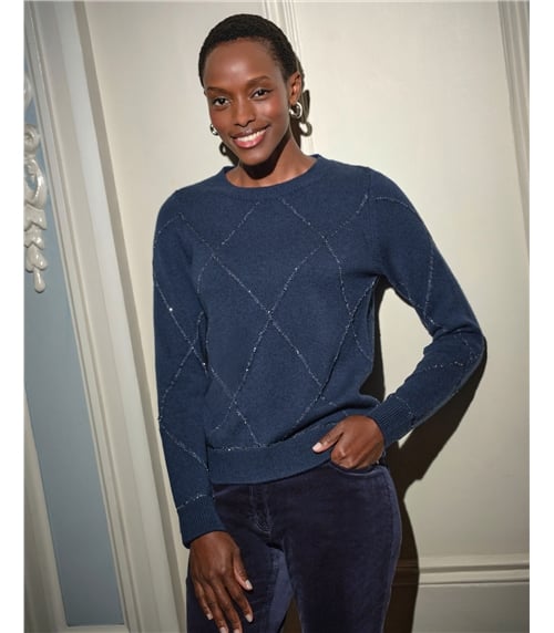 Sequin Diamond Sweater