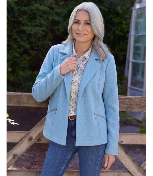 Cotton Blend Edge To Edge Jacket