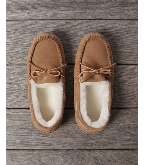 Moccasins für Damen mit fester Sohle