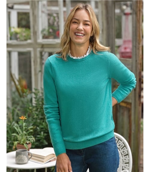 Cashmere and Merino Crew Neck Knitted Jumper