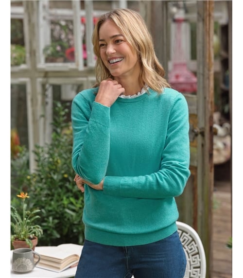 Cashmere and Merino Crew Neck Knitted Jumper