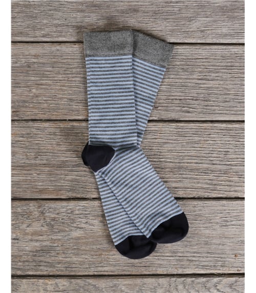 Gestreifte Herrensocken aus Bambusviskose 
