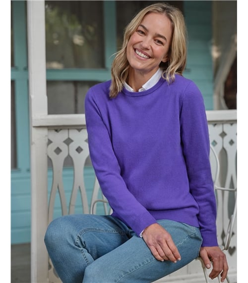 Cashmere and Merino Crew Neck Knitted Jumper