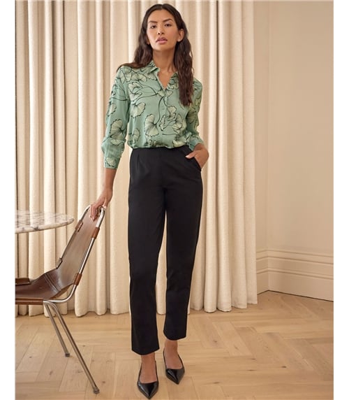 Pintuck Compact Stretch Trouser