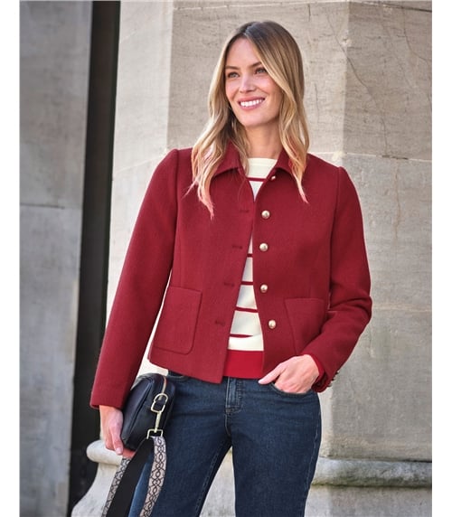 Wool Blend Collar Jacket