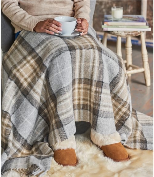 Pure Wool Tartan Knee Blanket