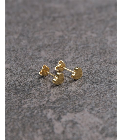 Gold Plated Heart Drop Earring