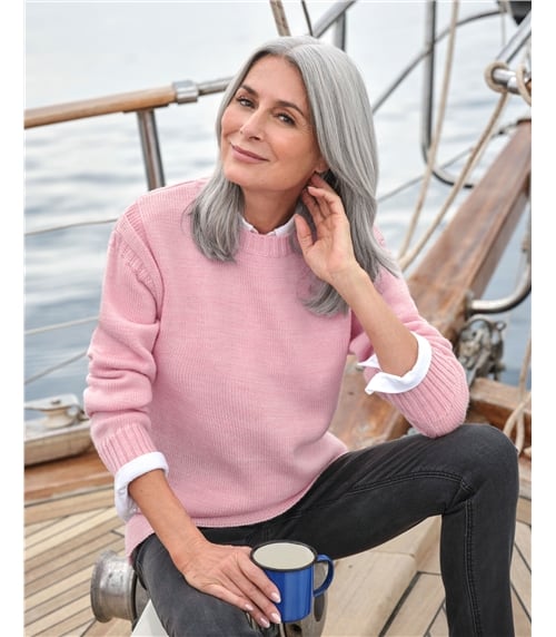 Guernsey-Pullover aus reiner Wolle für Damen