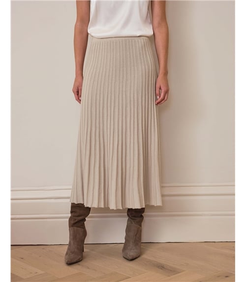 Cashmere Blend Flared Skirt