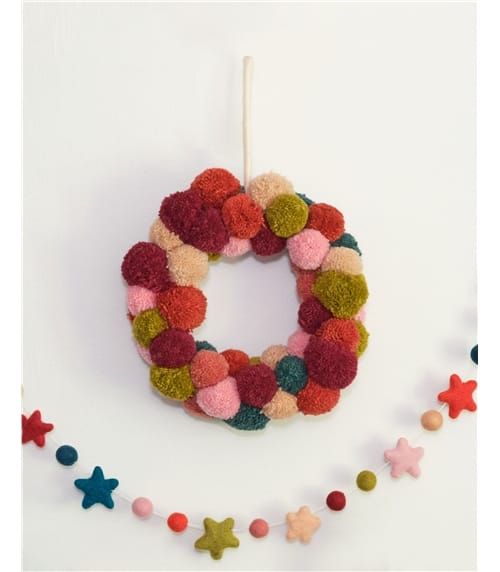 Pom Pom Wreath Large