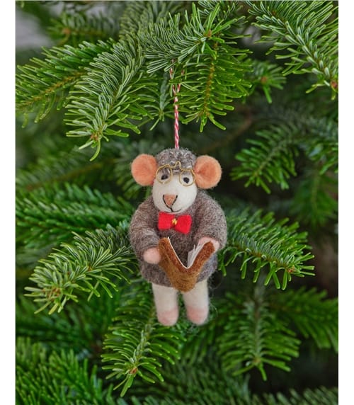 Grandpa Mouse Christmas Decoration