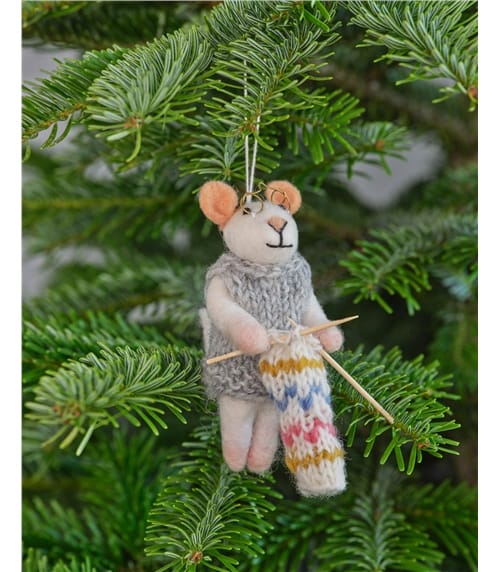 Grandma Mouse Christmas Decoration