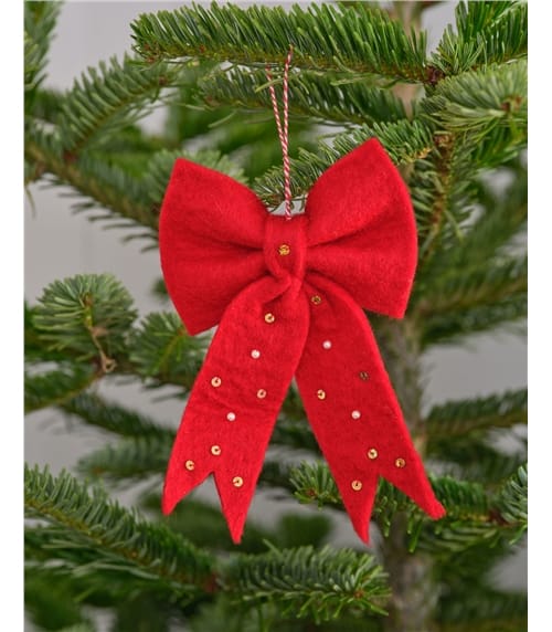 Felt Bow Christmas Decoration