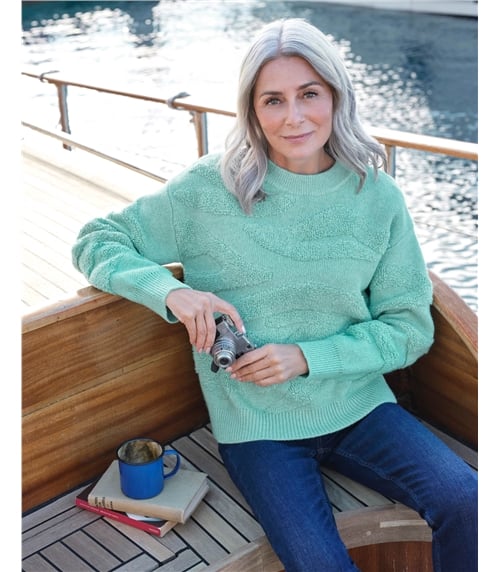 Textured Wave Abstract Jumper