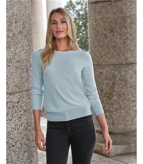 Womens Cashmere Polo Neck Sweater