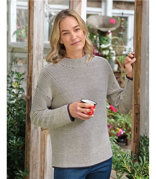 Funnel Neck Mono Stitch Jumper