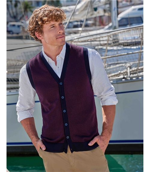 Zweifarbige klassische Weste