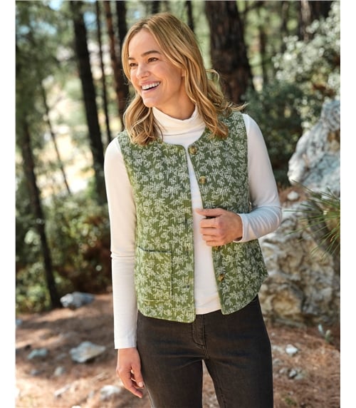 Printed Jersey Gilet