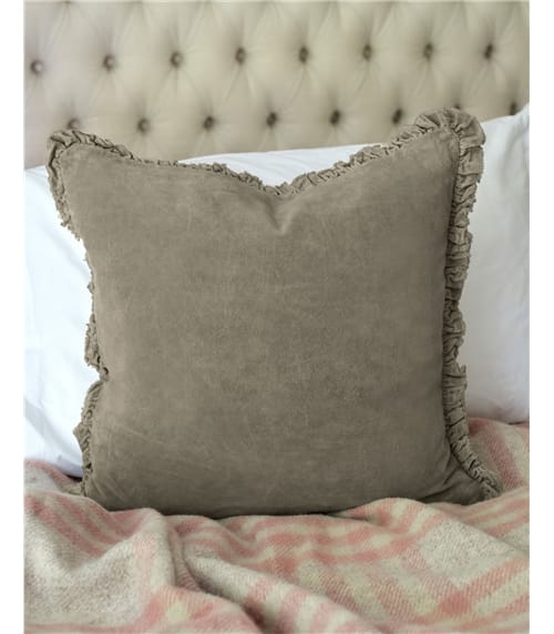 Washed Cotton Velvet Cushion Cover