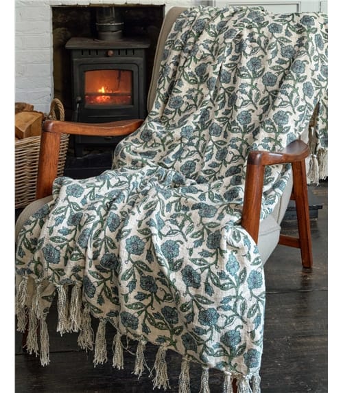 Floral Printed Throw