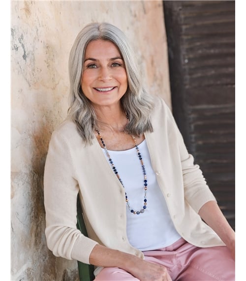 Cashmere Merino Classic V Neck Cardigan