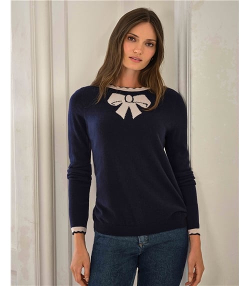 Cashmere Blend Bow Sweater