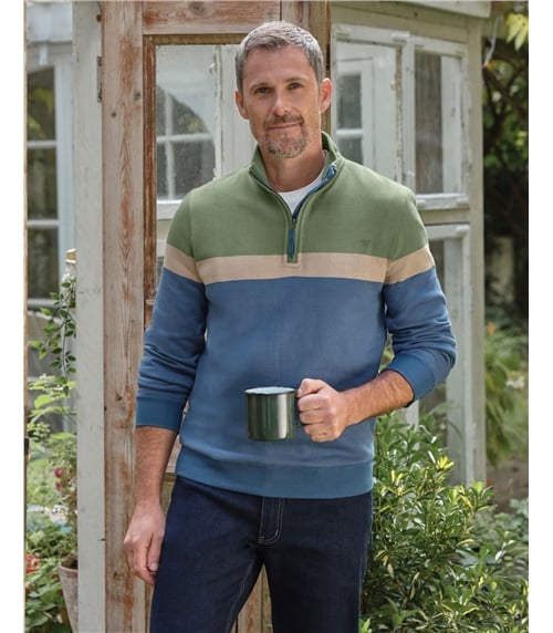 Cotton Half Zip Jumper