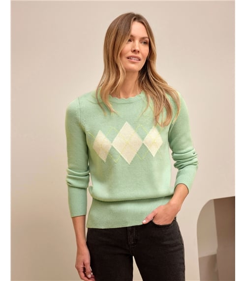 Cashmere Blend Diamond Sweater