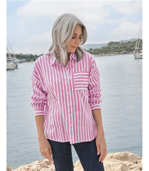 Relaxed Cotton Striped Shirt