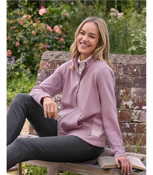 Cedar Colourblock Contrast Full Zip Sweatshirt