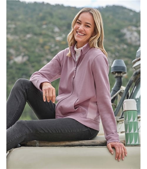 Cedar Colourblock Contrast Full Zip Sweatshirt