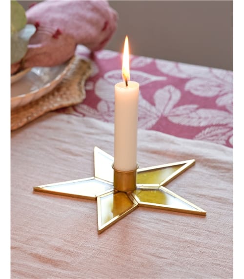 Glass Star Candle Holder