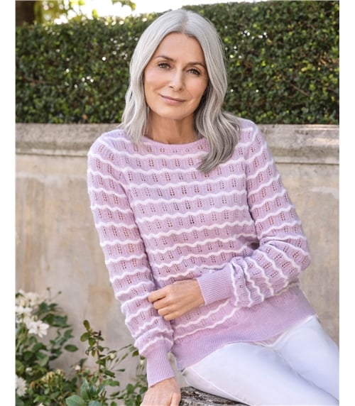 Wavy Mono Stripe With Button Back