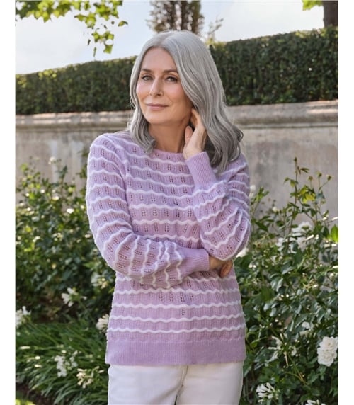 Wavy Mono Stripe With Button Back