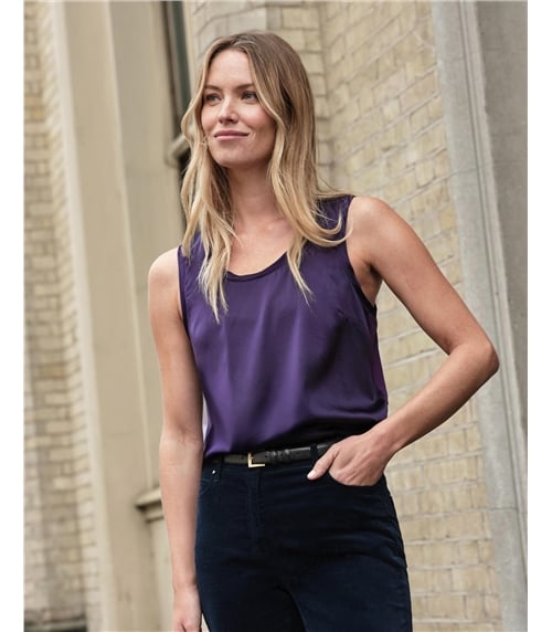 Silk Front Jersey Vest