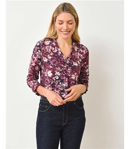 Frill V Neck Top