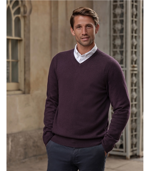 Mens Cashmere V Sweater