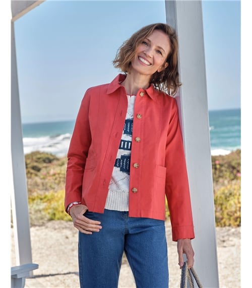 Stitch Pocket Cotton Jacket