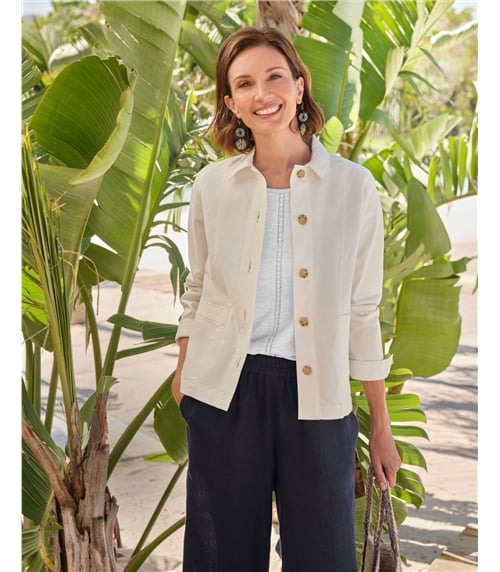 Stitch Pocket Cotton Jacket