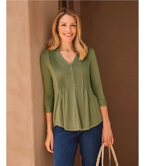 Longline Pintuck Shirt