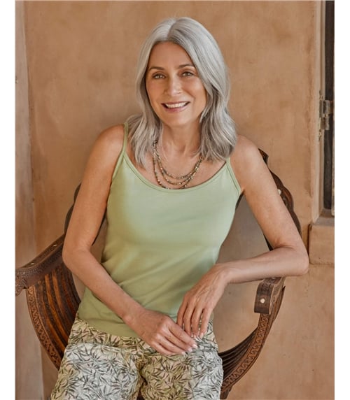 Spaghettiträger-Top aus Bio-Baumwolle