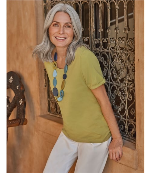 Organic Cotton Scoop Neck Top