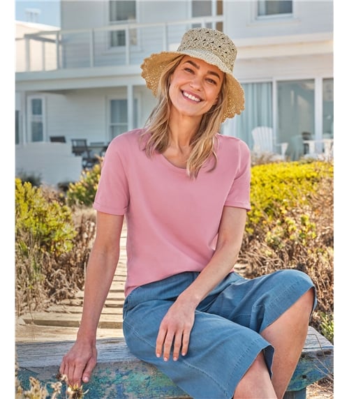 Organic Cotton Scoop Neck Top