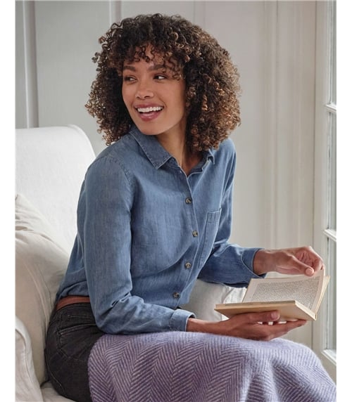 Chemise en jean classique boutonnée