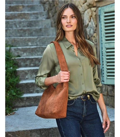 Suede Hobo Bag