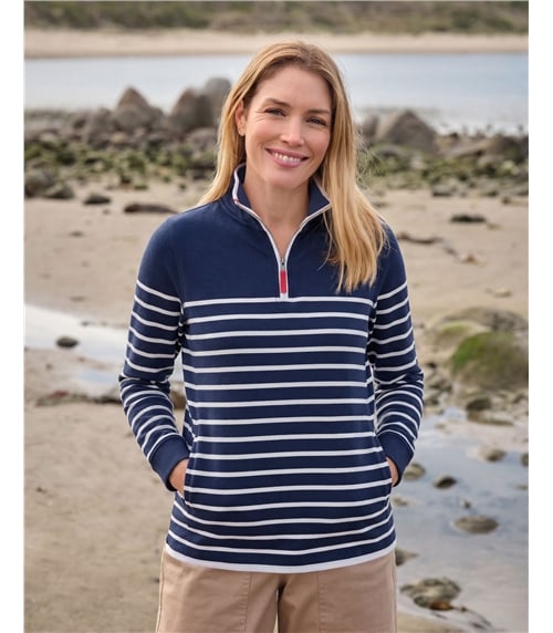 Cotton Half Zip Sweatshirt